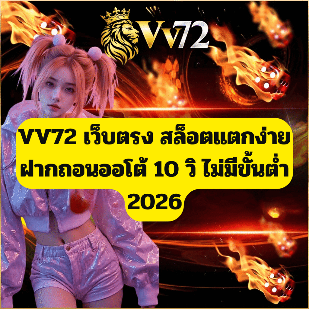 vv72 เว็บตรง สล็อตแตกง่าย ฝากถอนออโต้ 10 วินาที ไม่มีขั้นต่ำ อัปเดตใหม่ล่าสุดปี 2026